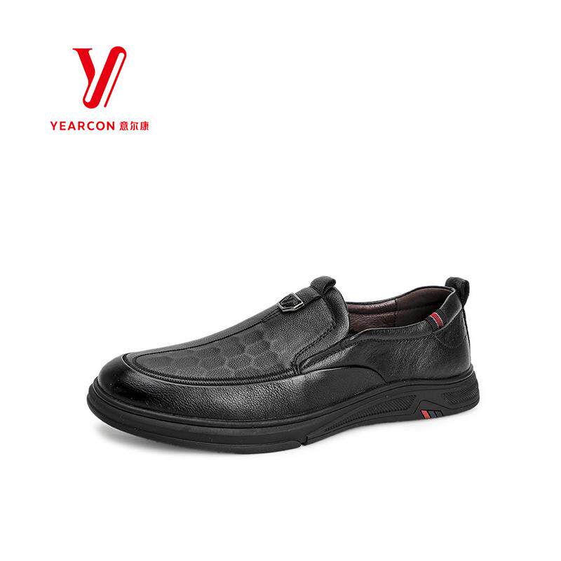 意尔康男款2024新款秋冬商务休闲皮鞋英伦风真皮男鞋S111AR50448A
