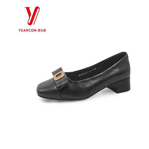 意尔康秋季方头蝴蝶结5551GA30712Y浅口女鞋女通勤单鞋新款2025