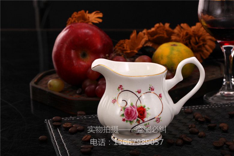 景德镇欧式陶瓷咖啡具套装高档骨瓷15头英式下午茶茶具礼盒包装