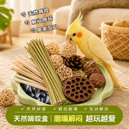 鹦鹉啃咬玩具礼盒天然磨牙磨嘴