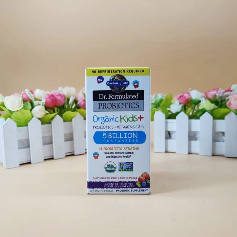 特价现货美国Garden of Life生命花园儿童益生菌咀嚼片蓝莓味30粒