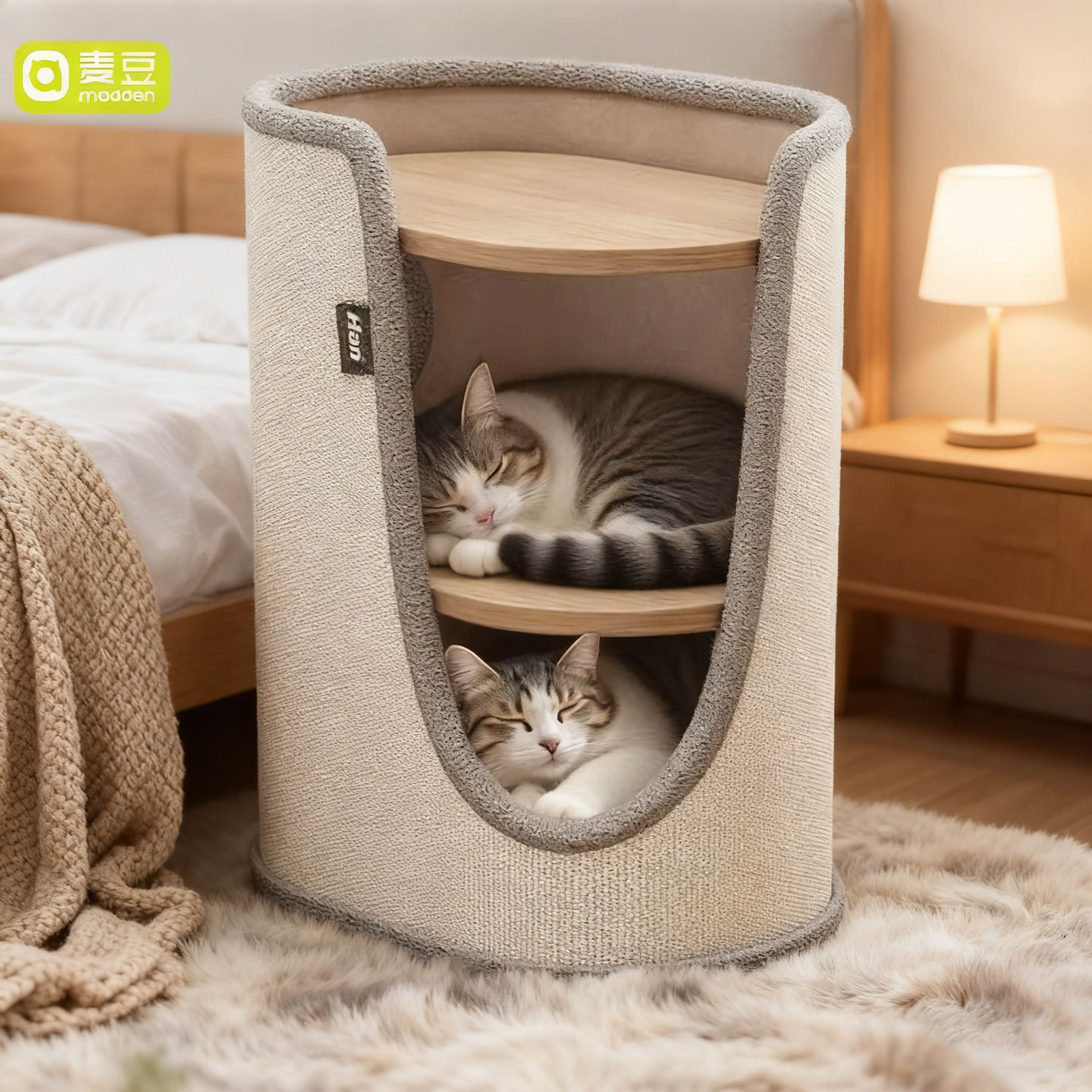 猫窝双层猫咪剑麻桶四季通用