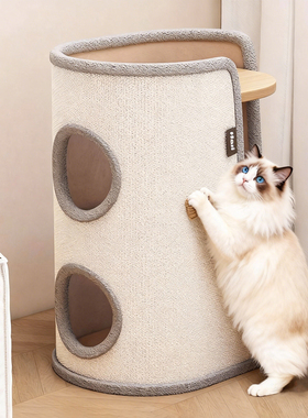 猫抓板剑麻耐磨不掉屑双层猫窝剑麻桶立式超大猫抓柱小猫用猫爬架