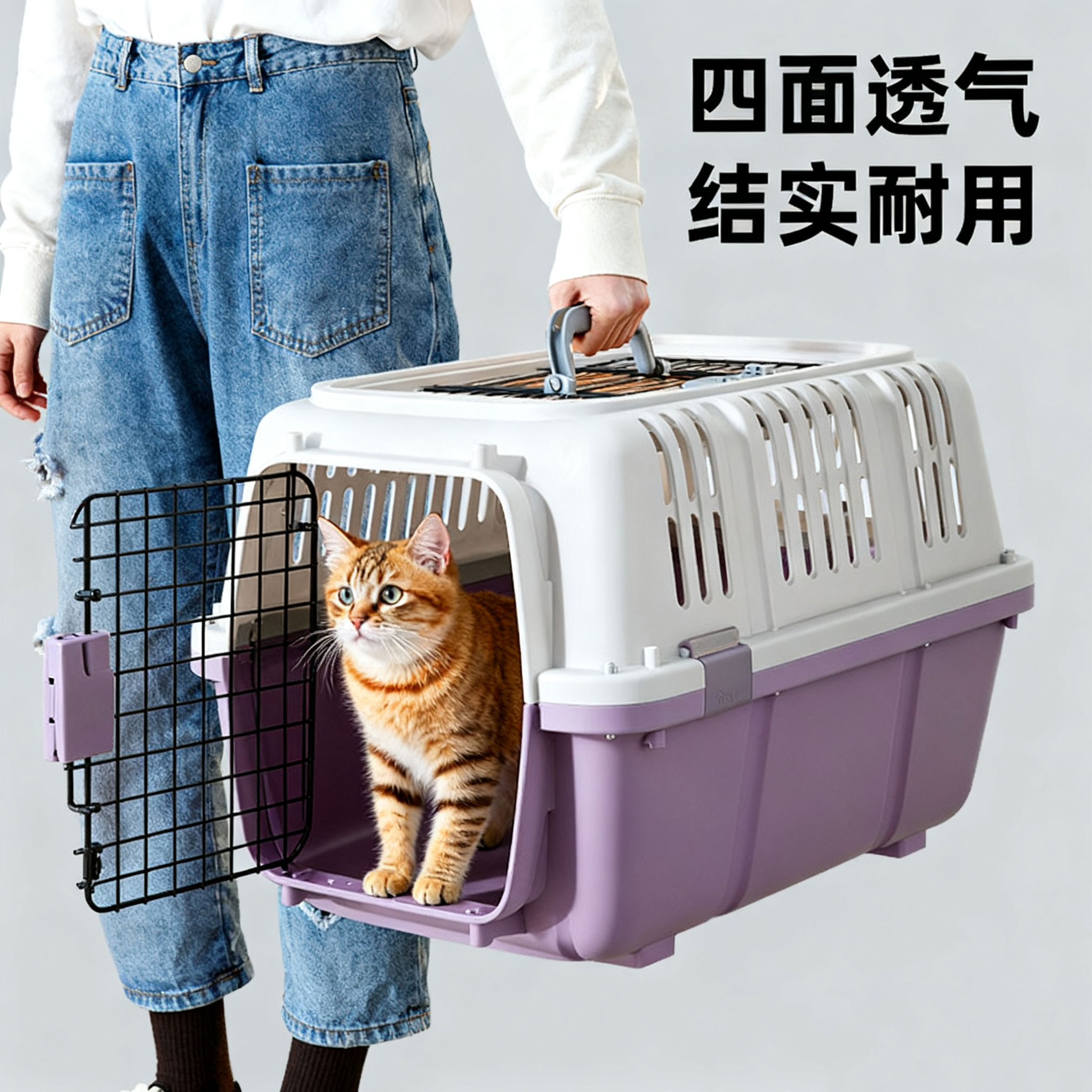 立体大空间车载外出猫包猫航空箱