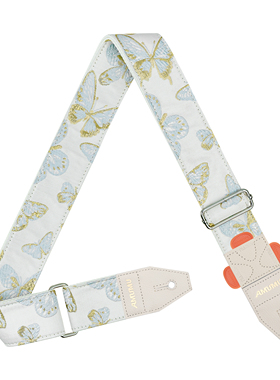 AMUMU吉他背带民谣吉他电吉他贝斯通用肩带翩翩蝶舞加厚舒适耐用