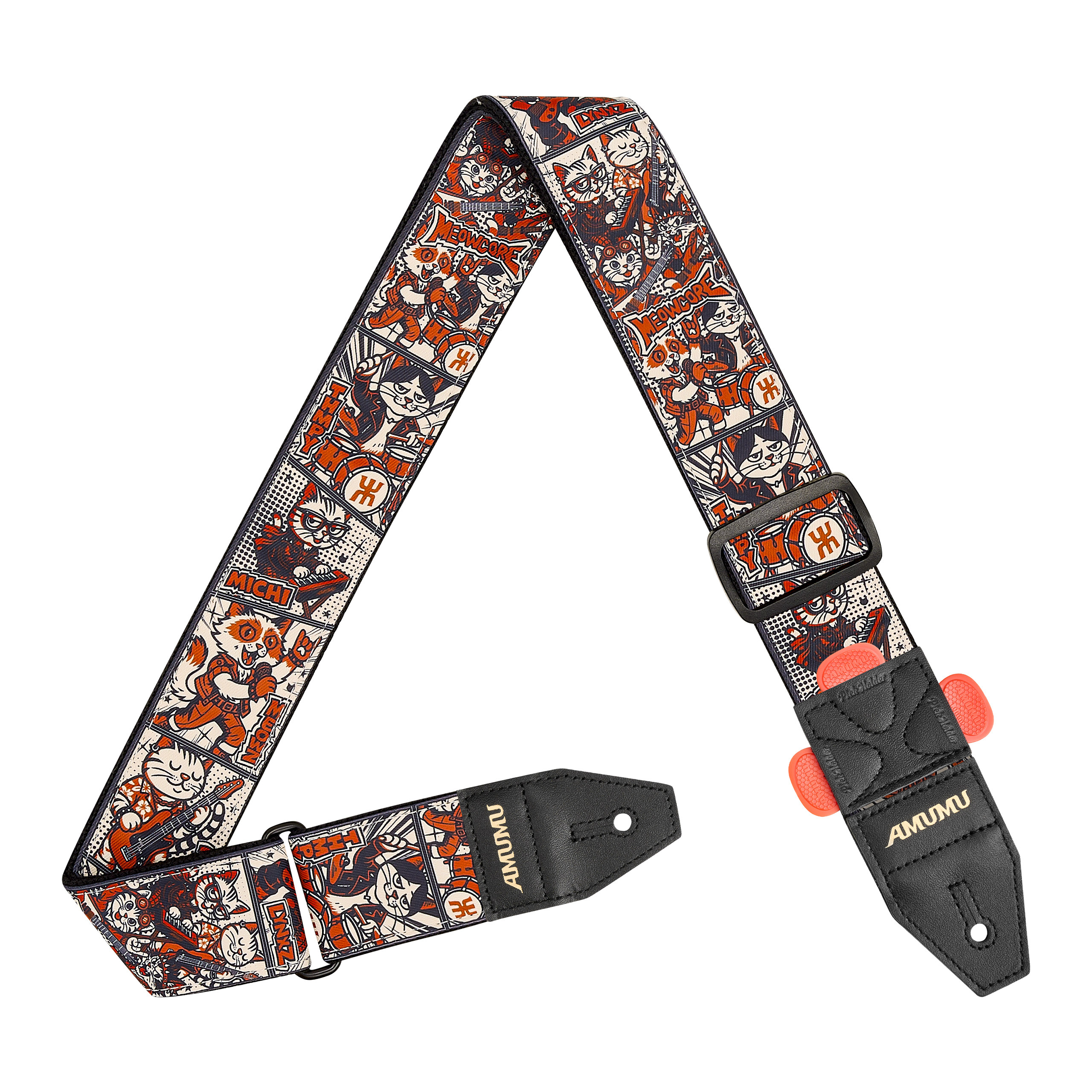 AMUMU原创设计卡通吉他背带舒适