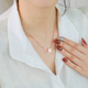 幸运锁骨链 玫瑰金星星飞机项链女 Lucky 小众设计感百搭颈链