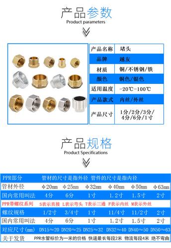 铜不锈钢内丝外丝对丝堵头管帽4分DN15管堵自来水管管材接头配件