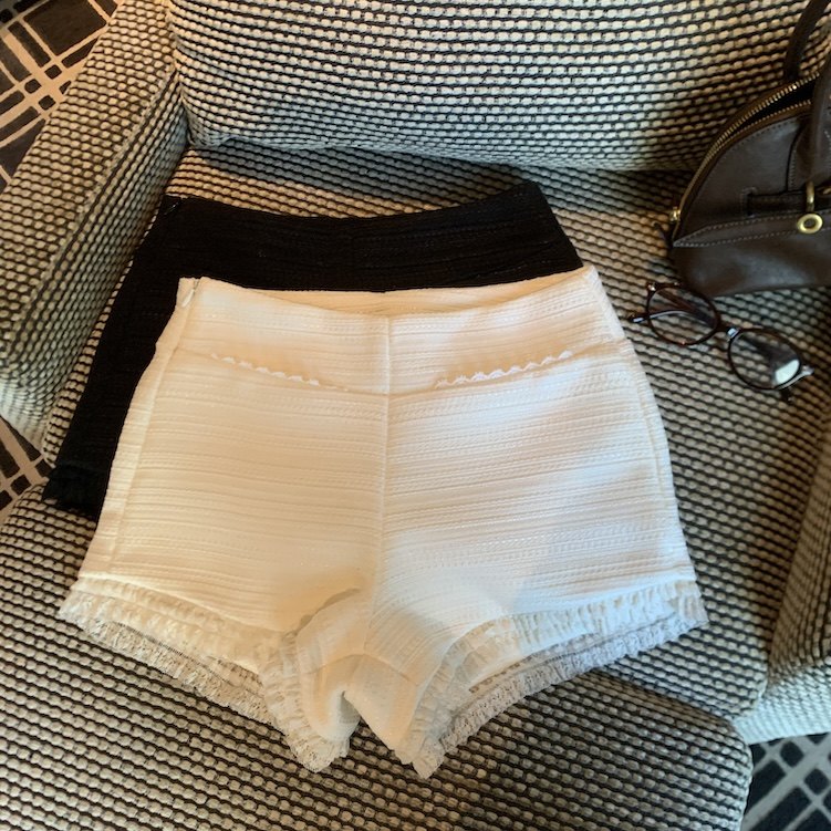 时尚百搭流苏边高腰靴裤女秋冬新款设计感紧身打底阔腿裤休闲短裤