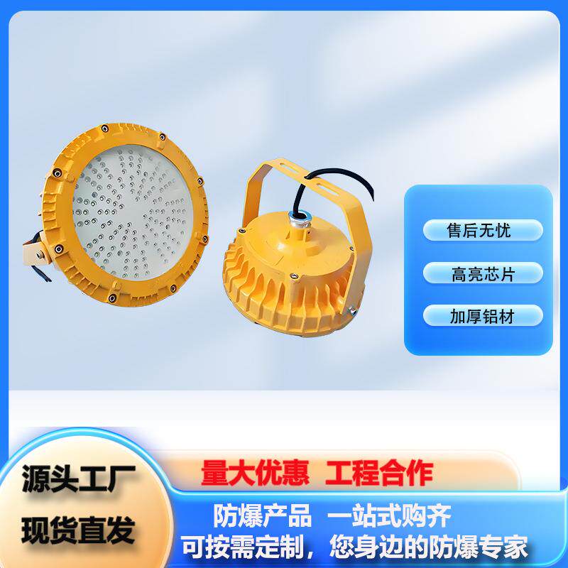 led防爆灯隔爆型50W100W仓库厂房加油站吸顶照明灯圆形泛光灯