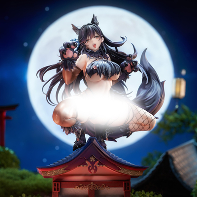 爱宕犬满月之夜的狼手办