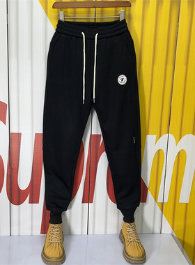 2024春季新款运动卫裤纯色百搭男士宽松束脚裤潮流韩版哈伦休闲裤