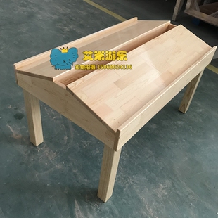 幼儿园儿童图书馆阅览室阅读桌实木阅读桌豪华学习书桌早教课桌椅