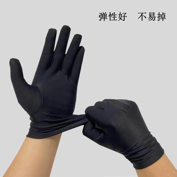 BLACK & WHITE SQUARE DANCE GLOVES MEN & WOMEN ELASTIC ETIQUETTE SPANDEX SPRING & SUMMER GYMNASTICS DANCE PERFORMANCES PERFORMANCE SECURITY GUARDS JEWELRY