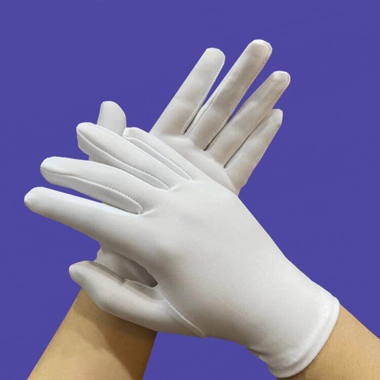 BLACK & WHITE SQUARE DANCE GLOVES MEN & WOMEN ELASTIC ETIQUETTE SPANDEX SPRING & SUMMER GYMNASTICS DANCE PERFORMANCES PERFORMANCE SECURITY GUARDS JEWELRY