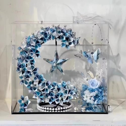 小红书月亮有钱花土豪款diy材料包亚克力生日礼物情人节礼物花盒