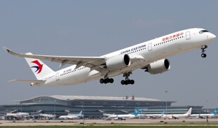 匹格中国东方航空空客A350客机3D纸模型DIY手工客机民航飞机模型