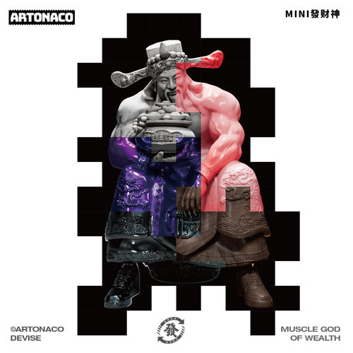 ARTONACO-肌肉财神發财神MINI家居摆件车载摆件卧室桌面送礼好物