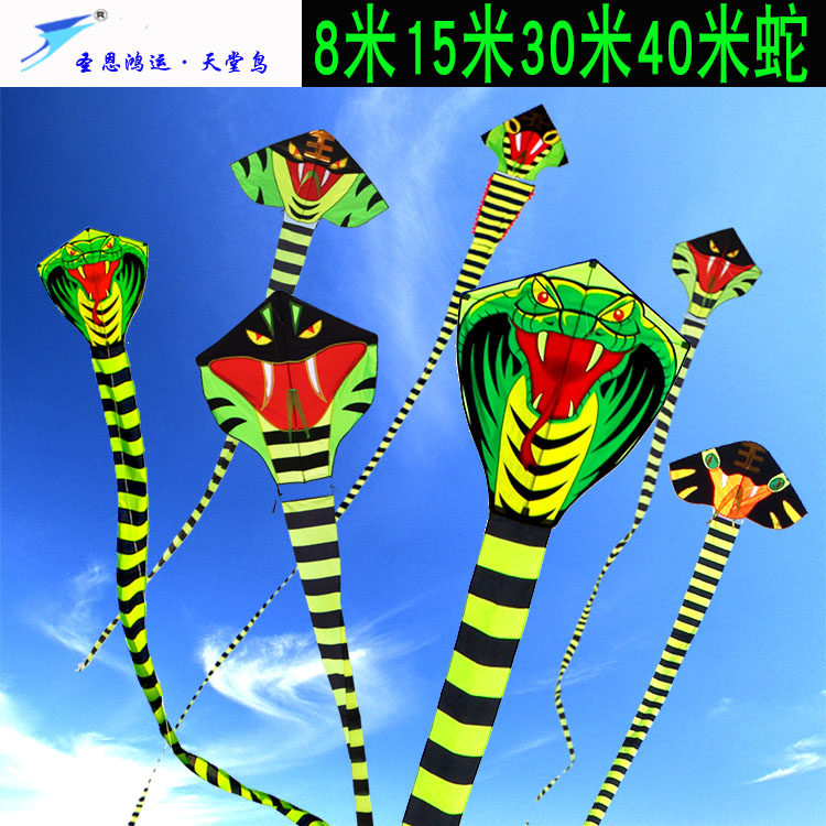 潍坊鸿运风筝蛇风筝8米15米30米竹叶青蛇王蛇眼镜蛇风筝包邮