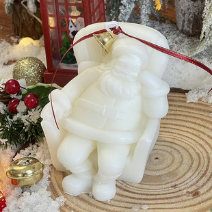 跨境新品打盹的圣诞老人香薰蜡烛圣诞节卡通蜡烛摆件气氛装饰