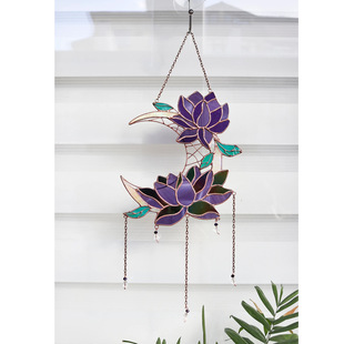 跨境爆款 Sunflower Acrylic Window Hanging 月亮荷花亚克力 向