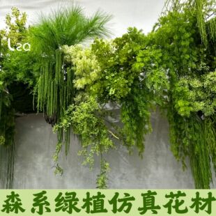 森系绿植仿真花材婚庆婚礼堂吊顶花艺仿真垂柳一帘幽梦情人泪假花