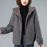 Демисезонная длинная стеганая куртка для матери, пуховик, шерстяное пальто, средней длины, в западном стиле, для среднего возраста