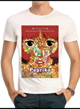 Paprika T-shirt 红辣椒 盗梦侦探 T恤 动漫白色 短袖 红辣椒 T恤