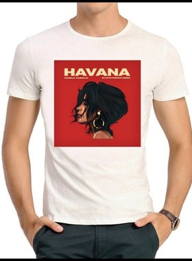 Camila cabello T-shirt 卡米拉 卡贝洛 T恤 白色 短袖 T恤 男女