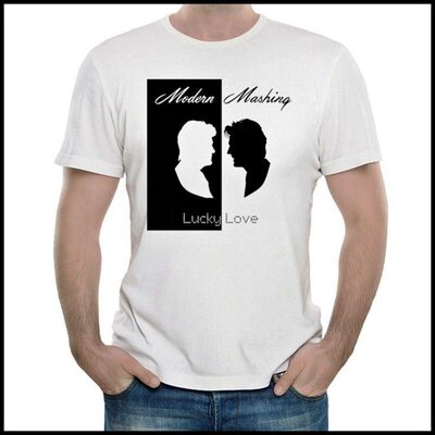 Modern Talking T-shirt 乐队 摩登淘金合唱团 T恤 白色 T恤 男女