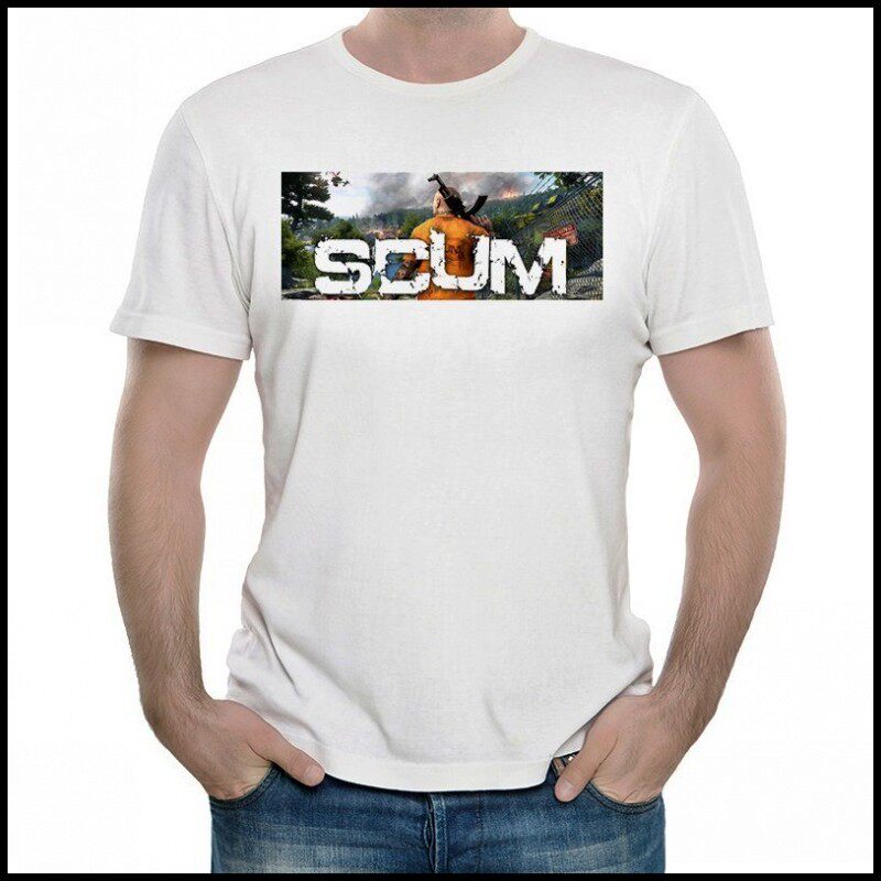 游戏圆领白色短袖T恤衫