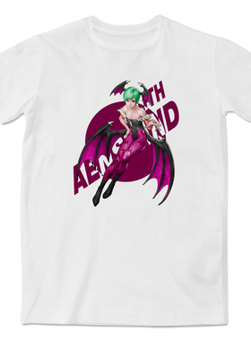 恶魔战士之紫色莉莉丝安斯兰特游戏周边定制休闲潮流短袖T恤