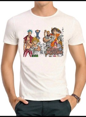 The 7 Deadly Sins T-shirt 动漫 七大罪 T恤 白色 T恤 男女