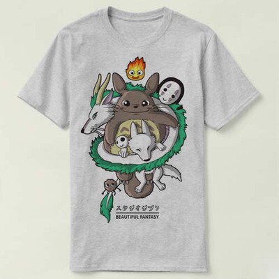 Ghibli Hayao Miyazaki Totoro 吉卜力 宫崎骏 龙猫 T-Shirt  T恤