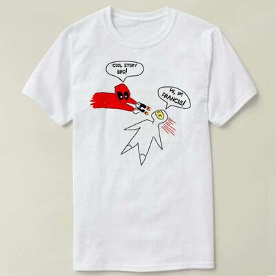 Deadpool死侍Marvel漫威Tee Shirt 定制T恤男女Francis story!
