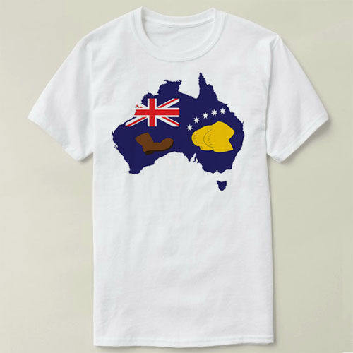Booting Flag Australia  衣服 个性 上衣 DIY Tee T-Shirt T恤