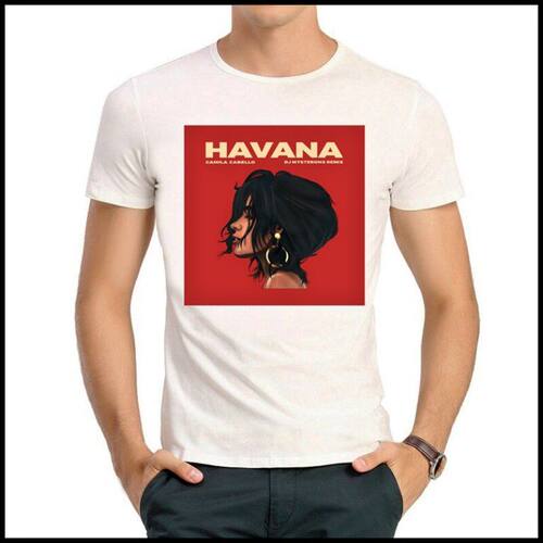 Camila cabello T-shirt 卡米拉 卡贝洛 T恤 白色 短袖 T恤 男女