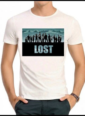 Lost T-shirt 迷失 T恤 白色 T恤 悬疑美剧 LOST 檔案 T恤 男女