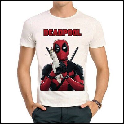 Deadpool T-shirt Q版 死侍 T恤 白色 贱贱的死侍 电影 死侍2 T恤