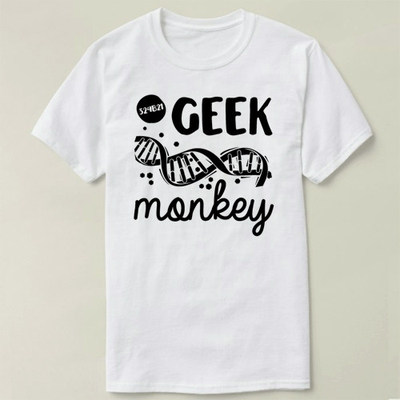 Biology 生物 Geek Monkey   定制男女Tee T-Shirt T恤