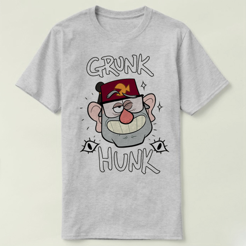 Gravity Falls 怪诞小镇 Grunk Hunk  男女 Tee T-Shirt T恤
