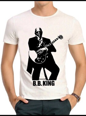B.B.king T-shirt 比 比 金 T恤 白色短袖 T恤 男女 Be Be Kim