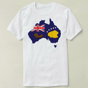 Booting Flag Australia    个性 定制 DIY Tee T-Shirt T恤