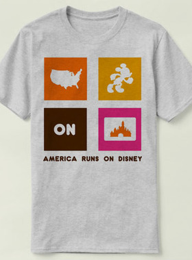 Dunkin Donuts  America Runs on Disney    短袖 T-Shirt T恤