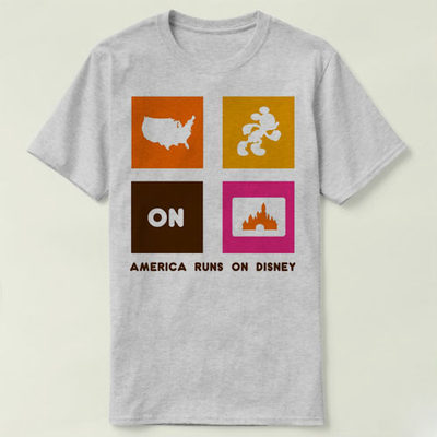 Dunkin Donuts  America Runs on Disney    短袖 T-Shirt T恤