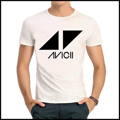 Avicii T-shirt 艾维奇 T恤 白色 短袖 T恤 艾维奇 头像标志 T恤