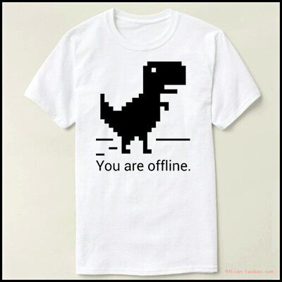 GEEK NERD programmer 极客 程序员 Offline chrome  T-Shirt T恤