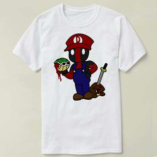 Deadpool死侍Marvel漫威Tee Shirt 定制T恤男女Deadmario