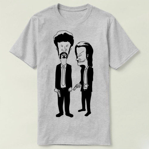 Beavis  Butt Head瘪四与大头蛋Pulp Fiction低俗小说T-Shirt T恤