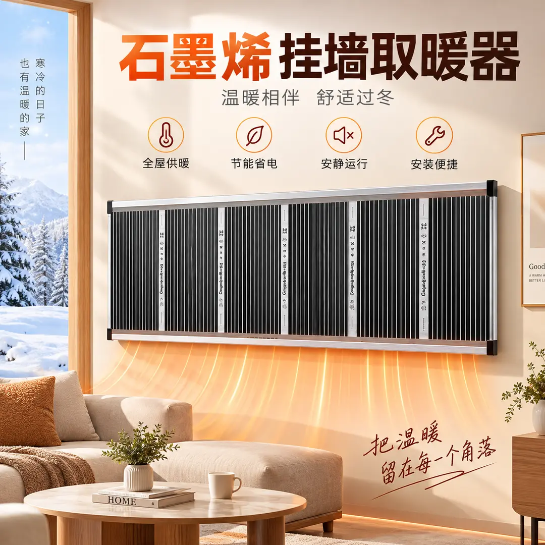 家装电热片墙暖挂墙取暖板家用壁挂加热贴墙暖气片地暖KD
